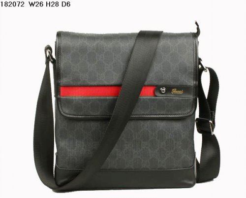 Nero Gucci 182072 New Mens Messenger Bag in PVC