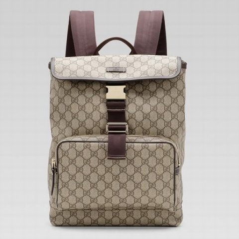 Gucci Medium Backpack 246103 in Beige / Marrone