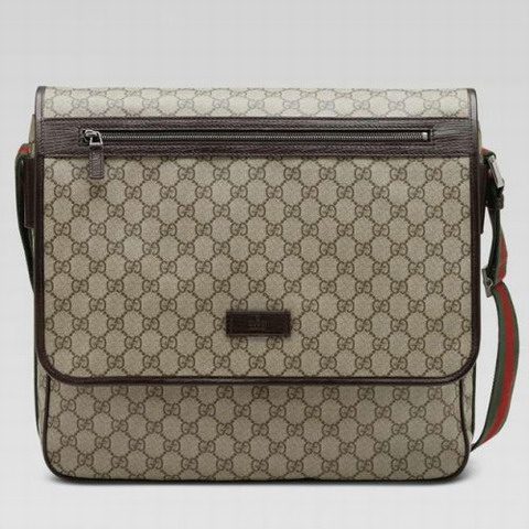 Gucci Large Messenger Bag 189748 in beige / ebano