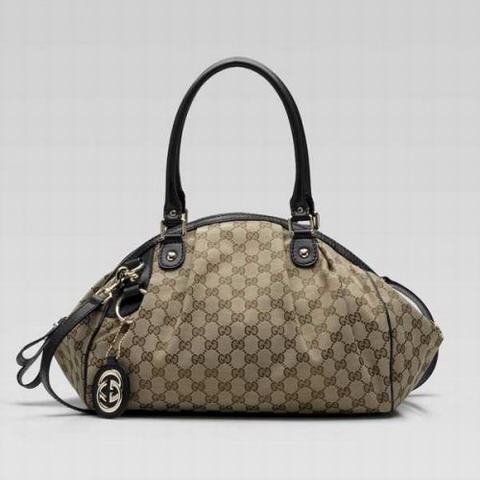 Gucci Sukey Boston Bag Medium 223974 in Beige / Nero