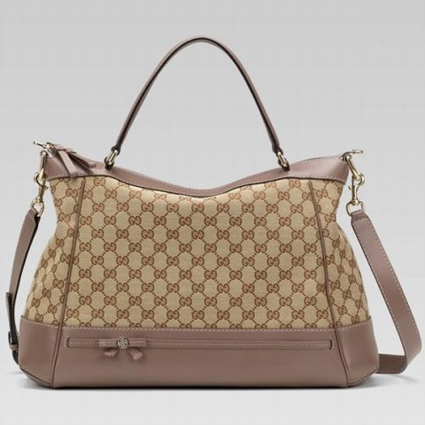 Gucci Mayfair Grande Top Handle Bag 257349 in Beige / Mauve