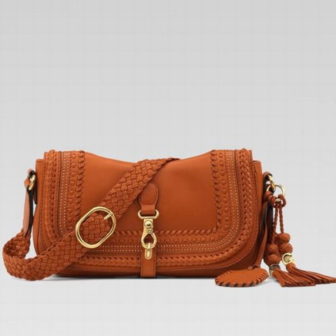 Gucci Outlet fatto a mano Media Shoulder Bag 263954 a Orange