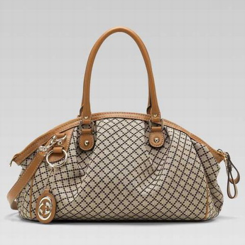Gucci Sukey Boston Bag Medium 223974 a Diamante / Camel Brown