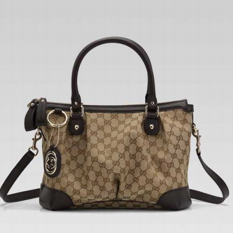 Gucci Sukey Media Top Handle Bag 247902 in Beige / Marrone