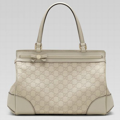 Gucci Mayfair Media Top Handle Bag 257063 in Off-White