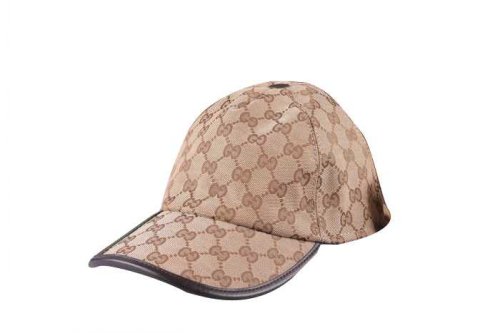 Gucci Outlet cappello da baseball con finiture in pelle Beige