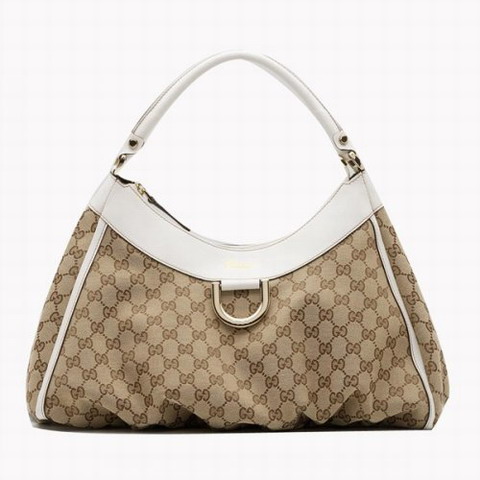 Gucci 'D Gold' Large Hobo 189833 Beige / Bianco Sporco