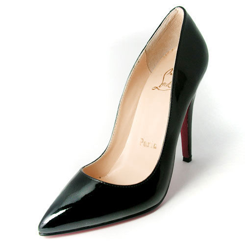 Christian Louboutin Black Leather Patent Pigalle Pumps