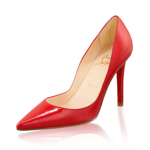 Christian Louboutin Red Leather Patent Pigalle Pumps