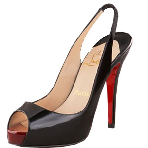 Christian Louboutin Red Sole Shoes NO Prive Metalic Bordeaux Red Toe Pumps