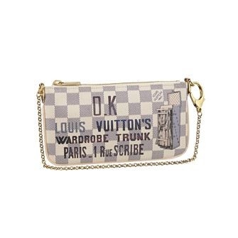 Louis Vuitton Tela Damier Azur Pochette Milla Trunk Borse N63090