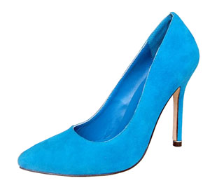 Manolo Blahnik pointed toe suede pumps blue