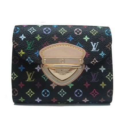Louis Vuitton Tela Monogram Multicolore Portafoglio Joey Violette Borse M60283