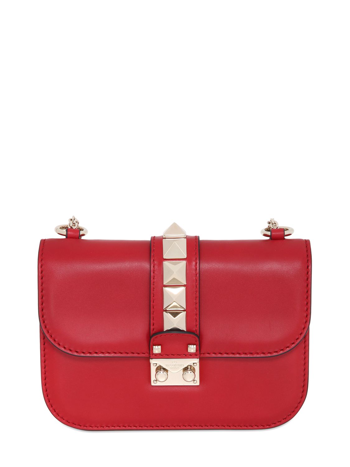 Valentino borsa piccola "lock" in nappa rosso valentino donna borse,valentino abbigliamento trodica di morrovalle,valentino tacchini,la merce più eletti