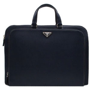 Prada Saffiano Leather Briefcase VR0023 in Nero