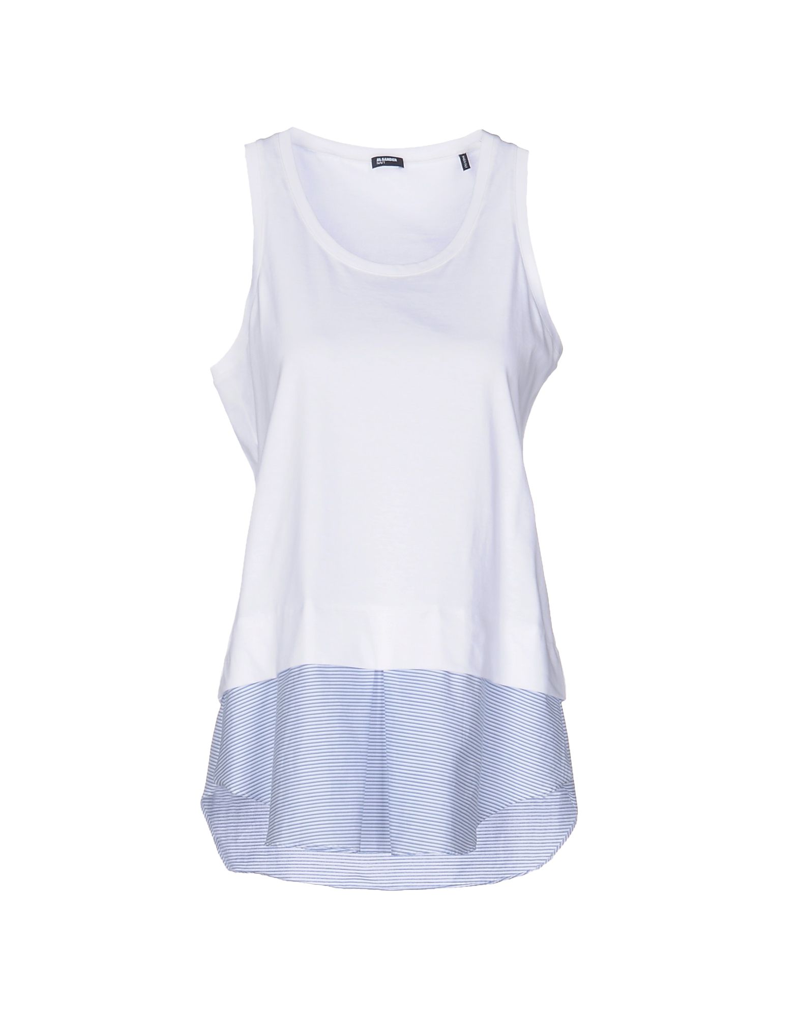 JIL SANDER NAVY Top Bianco Donna T-Shirt e